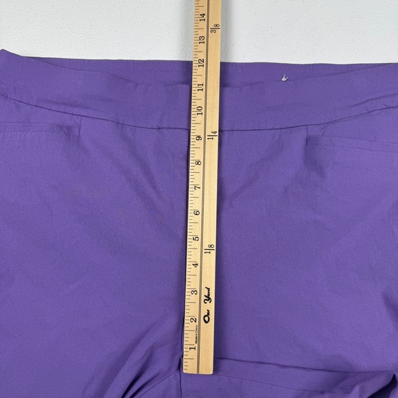 Chicos Size 2.5 Pull On Pants Womens 14 Purple Pockets Stretch - Picture 9 of 10